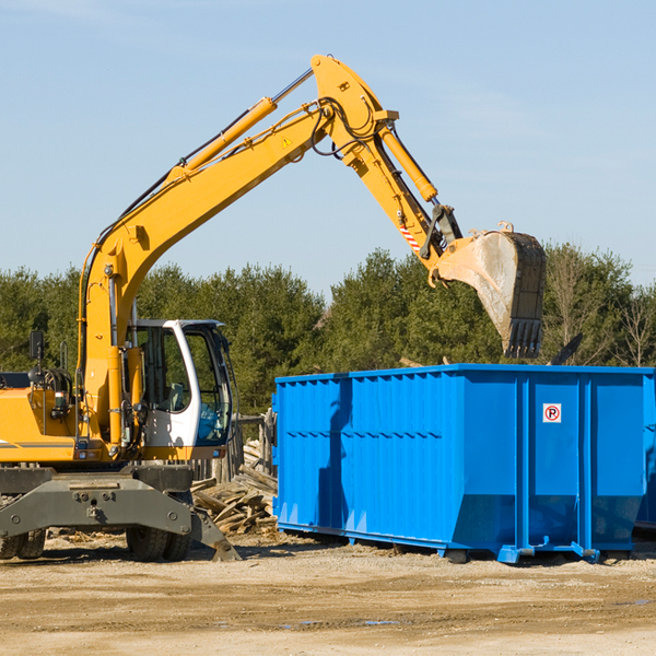 are there any restrictions on where a residential dumpster can be placed in Maynard AR